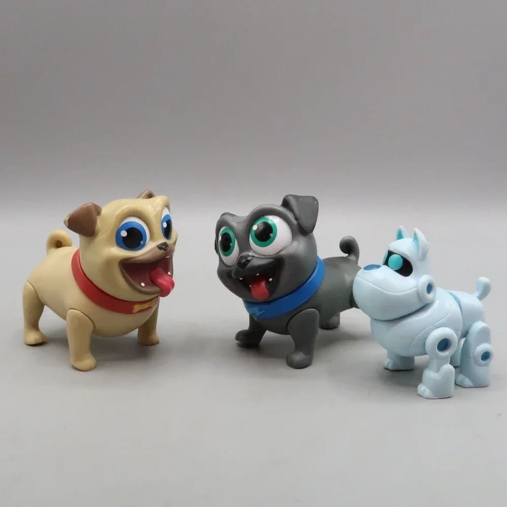 Disney Junior Puppy Dog Pals 3 Figures Bingo Rolly ARF Robot Cartoon Toys